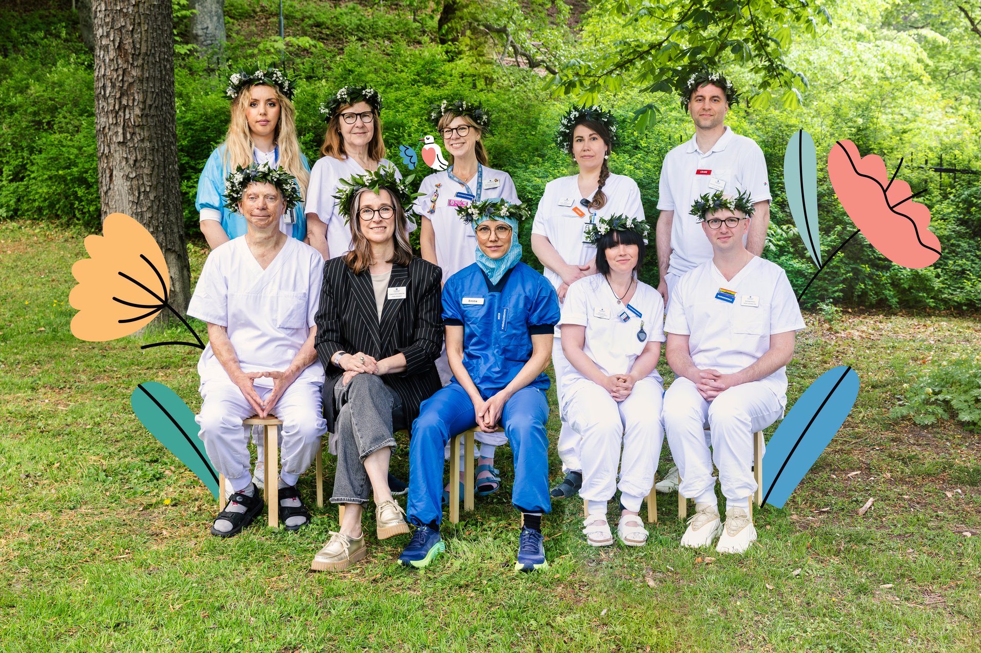 Gruppbild på deltagarna i podden.